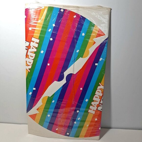 Vintage Hallmark New Year's Eve Party Cone Hats Pride Rainbow Striped Paper - Picture 5 of 10